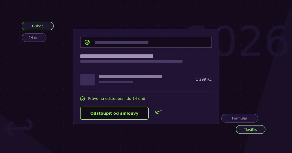 Tlačítko pro odstoupení od smlouvy: Co musí e-shopy řešit v roce 2026?