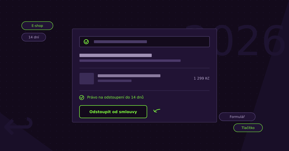 Tlačítko pro odstoupení od smlouvy: Co musí e-shopy řešit v roce 2026?